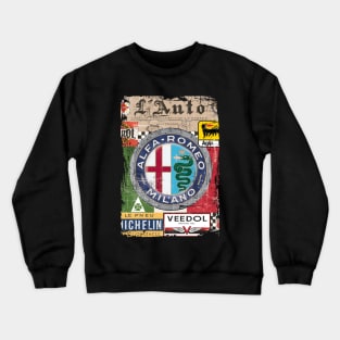 Alfa Romeo Vintage Poster L'Auto Distressed type 2 Crewneck Sweatshirt